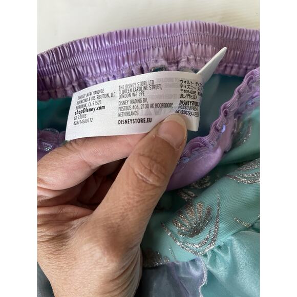 Disney Store Little Mermaid Ariel Dress Skirt Halloween Costume Sz 4 4T - Picture 6 of 8